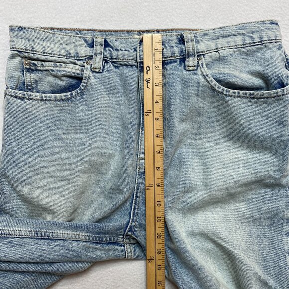 We The Free Jeans Womens 30 Blue Wide Leg High Rise Denim Distressed - Picture 8 of 11